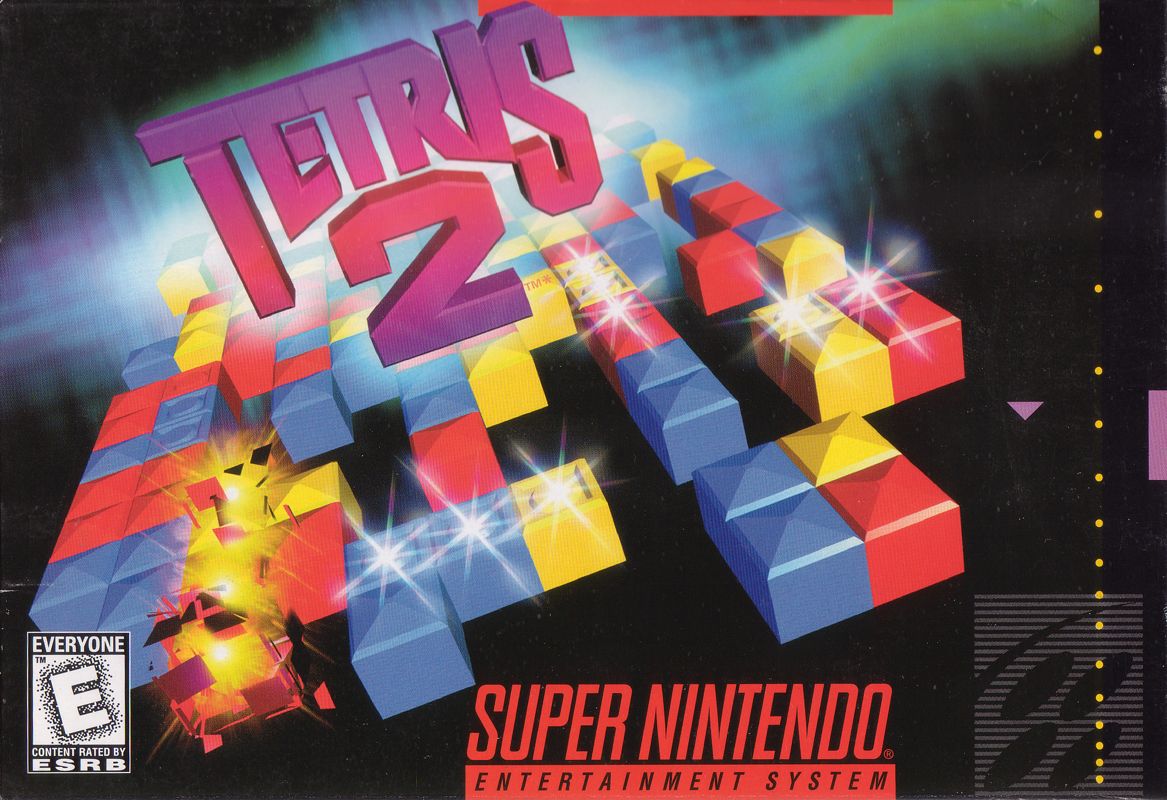 Tetris 2 box art for Super Nintendo